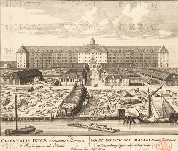 t Oost Indisch Zee Magazyn, aan het Ykant op Oostenburg, geboud in het iaar 1660, Orientalis Indiae