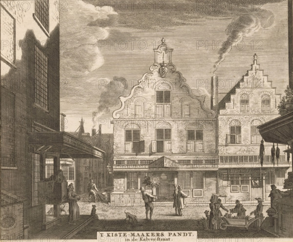 The Crate Makers' Building, in the Kalverstraat, View of the Crate Makers' Building in Amsterdam,