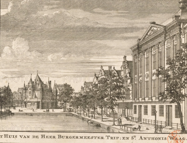 The House of Mayor Trip, and St. Anthony's Weigh House, View of the Kloveniersburgwal with the