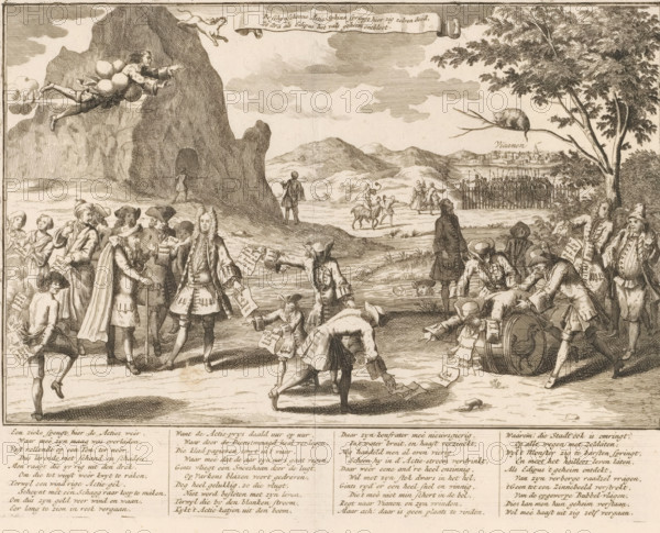 The Action Sphinx leaps from the mountain, 1720, The phantom-beautiful Action-Sphinx leaps herself