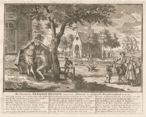 Frederik Hendrik grants mercy to the naked actionists, 1720, The resurrected Frederik Hendrik