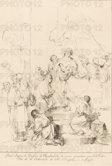 Presentation of Christ in the Temple, print, printmaker: Joachim Martin Falbe, after drawing by