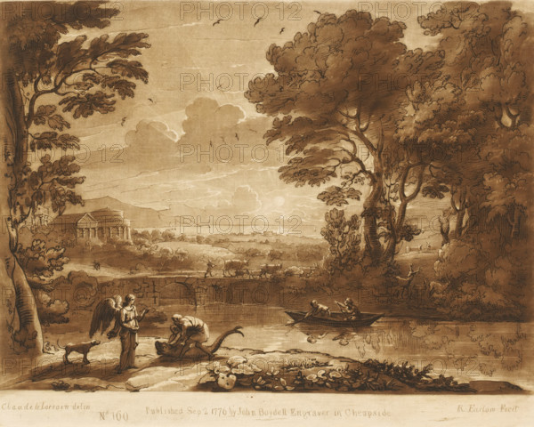Landscape with Tobias, the fish and the angel, Liber Veritatis. Or a Collection of Two Hundred