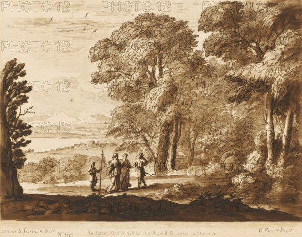 Landscape with Cephalus and Procris, Liber Veritatis. Or a Collection of Two Hundred Prints, after