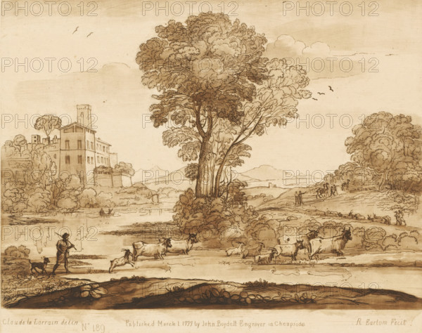 Landscape with Jacob's journey to Canaan, Liber Veritatis. Or a Collection of Two Hundred Prints,