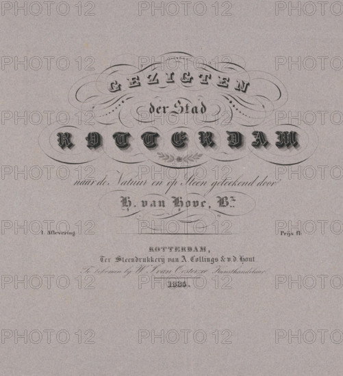Cover with a series of views of Rotterdam, Views of the City of Rotterdam, wrapper, print, Cover