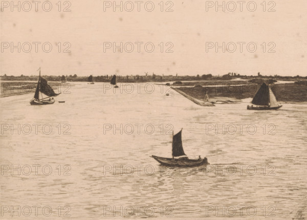 Dordrecht VII (original title), View of the river Noord near Dordrecht, River view, Dordrecht