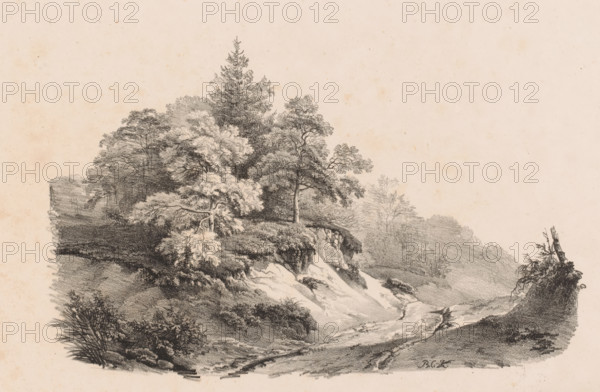 Sand path through the forest, Landscape studies first delivery, print, Series number, 4, 36,