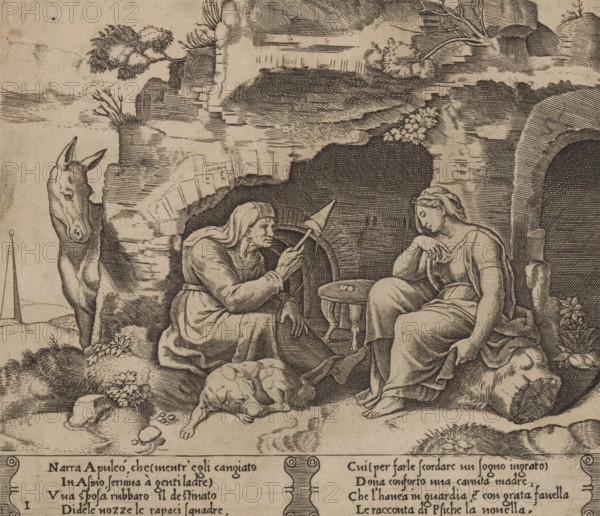 Lucius listens to the story of Amor and Psyche, Story of Amor and Psyche, print, Series number, 1,