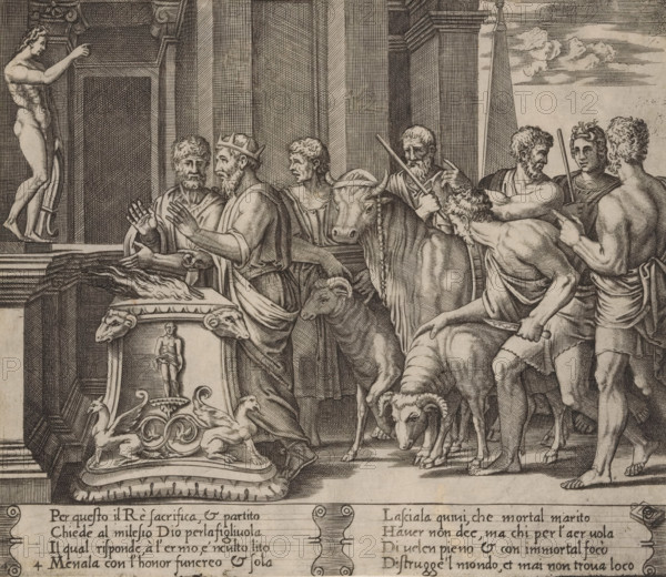 Psyche's father consults the oracle, Story of Cupid and Psyche, print, Series number, 4, 32,