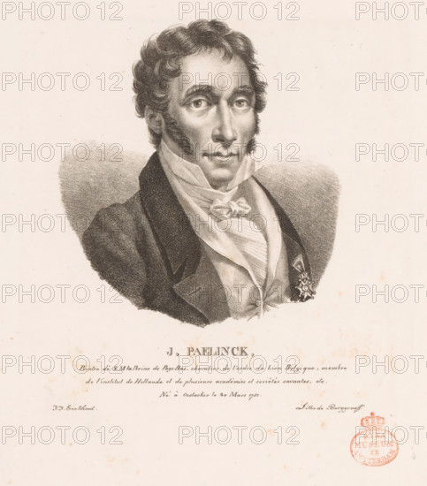 Portrait of Joseph Paelinck, J. Paelinck, Portraits des artistes modernes nés dans le Royaume des