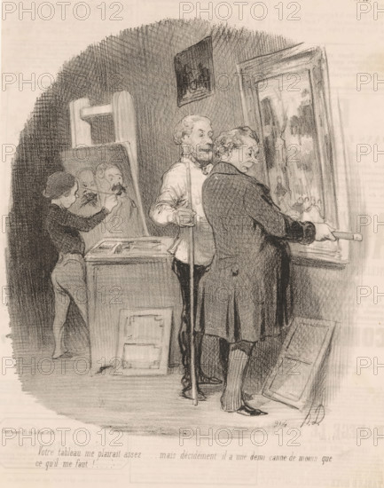 Potential buyer measures painting by artist, Your painting pleases me enough, Good citizens, The