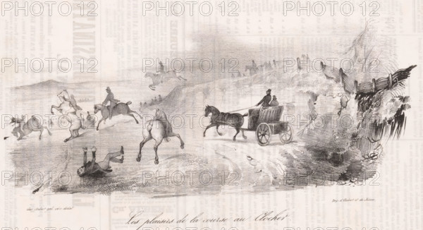 The fun of the horse race, Horse race in the field, Comic events from everyday life, Comic gallery,