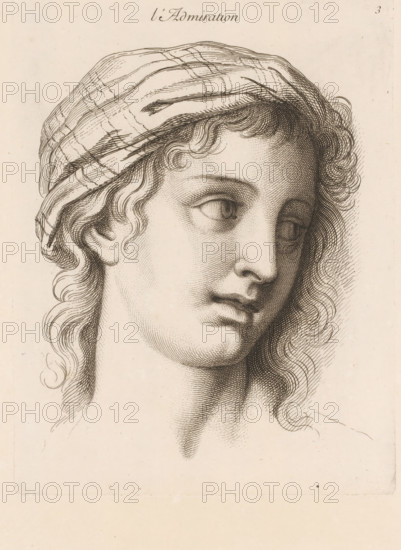 Admiration, L'admiration, print, book illustration, Series number, 3, 20, printmaker: Jean Audran,