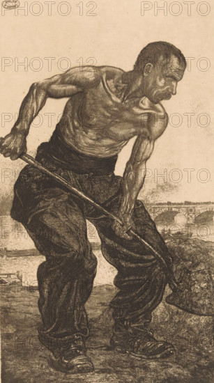 Homme de Peine (original title), L'Outillage (original series title on object), print, A dockworker