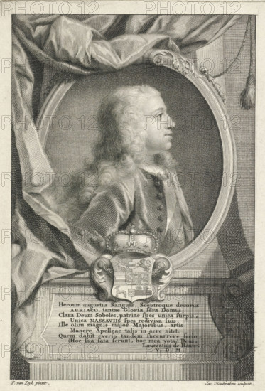 Portrait of William IV, Prince of Orange-Nassau, print, printmaker: Jacob Houbraken, Amsterdam,