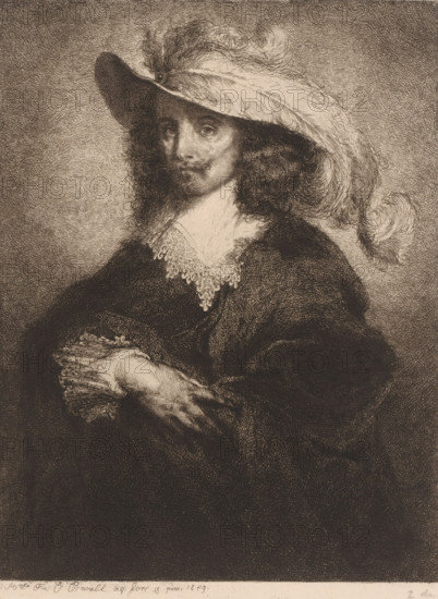 Nobleman from the time of Louis Frédérique Émile Auguste O'Connell-Miethe, paper, etching,