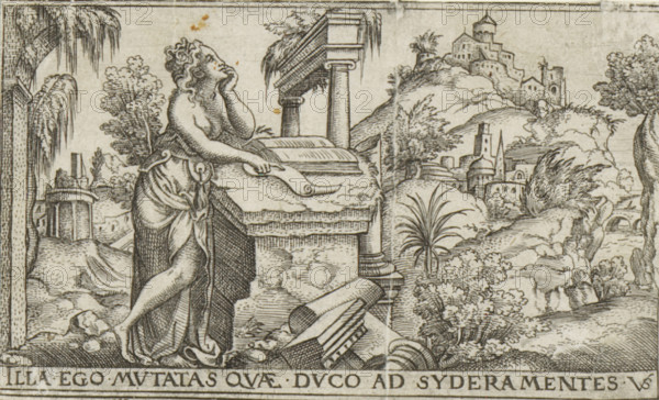 Penance, Female allegories in landscapes, print, number: '72', printmaker: Virgilius Solis,