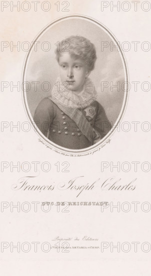 Portrait of Napoleon Frans Karel Jozef Bonaparte, print, printmaker: David Weiss, Vienna, after