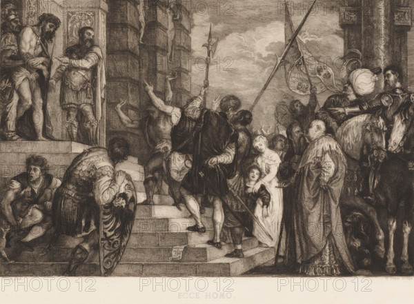 Christ Shown to the People (Ecce homo), Ecce Homo, print, printmaker: William Unger, after painting