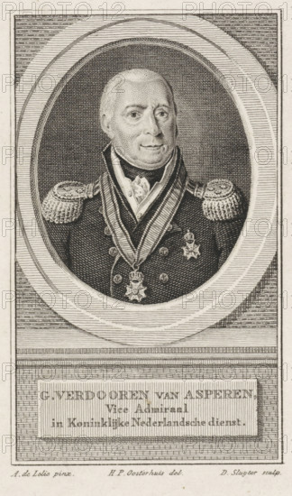 Portrait of Gerrit Verdooren van Asperen, print, printmaker: Dirk Sluyter, Amsterdam, after