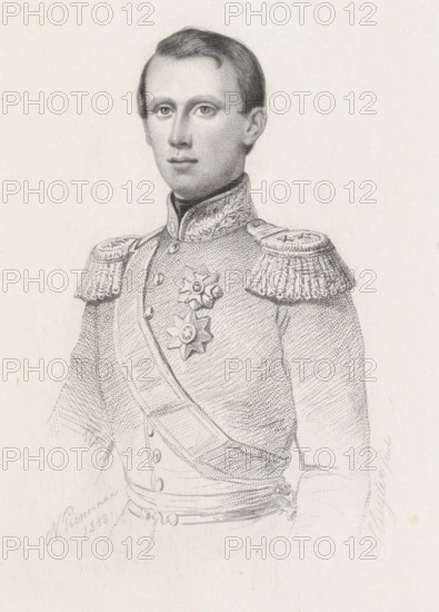 Portrait of Willem (Wiwill) of Orange, Crown Prince of the Netherlands, print, Crown Prince of the
