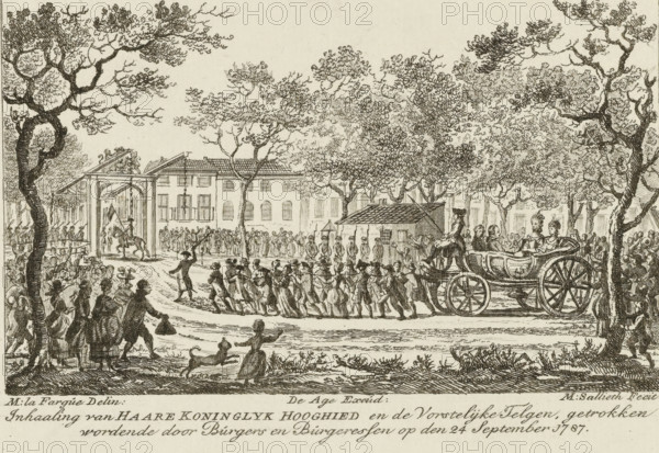 Welcoming of Her Royal Highness and the Princely Offspring, drawn by Citizens and Citizenesses on