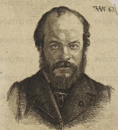 Portrait of Jan Weissenbruch, print, Portrait of the artist Jan Weissenbruch, older brother and