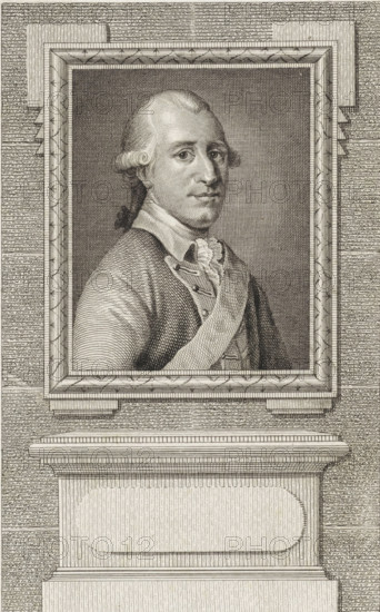 Portrait of Charles William Ferdinand, Duke of Brunswick-Wolfenbüttel, print, Prussian Field