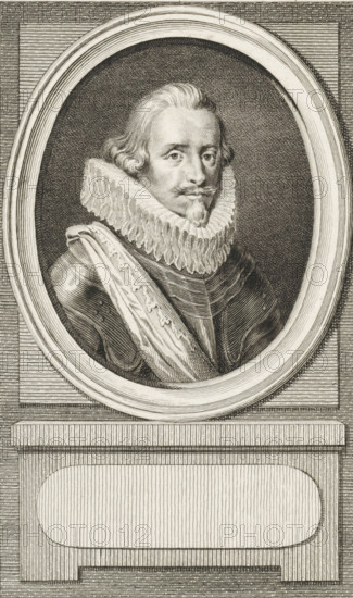 Portrait of Ernst Casimir, Count of Nassau-Dietz, print, printmaker: Reinier Vinkeles (I),