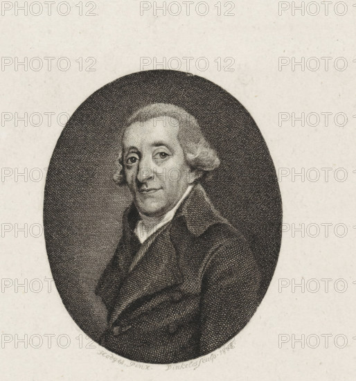 Portrait of the Amsterdam physician Johan Rudolph Deiman, print, printmaker: Reinier Vinkeles (I),