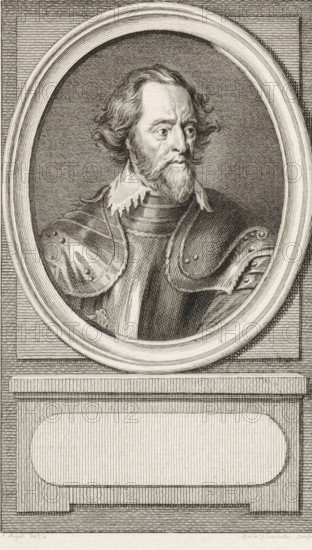 Portrait of Count Hendrik van den Bergh, print, Stadtholder of Spanish Upper Gelderland.,