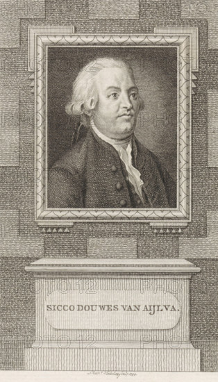 Portrait of Sicco Douwes van Aylva, print, grietman of Oost-Dongeradeel., caption, printmaker: