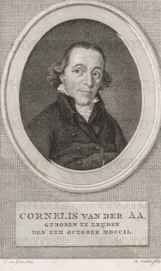 Portrait of Cornelis van der Aa, print, book illustration, Portrait of the historian Cornelis van