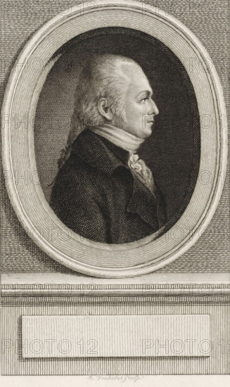 Portrait of Jacob Abraham Uitenhage de Mist, print, statesman and delegate to the National Assembly