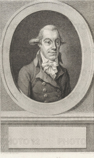 Portrait of Nicolaas Cornelis Lambrechtsen van Ritthem, print, pensionary of Vlissingen.,