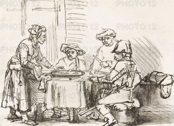 Saul at the Witch of Endor, Various thoughts engraved in copper after the original drawings and