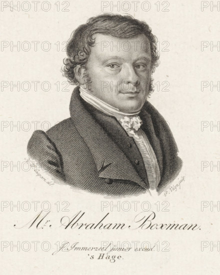 Portrait of Abraham Boxman, print, alderman and mayor of Gorinchem., printmaker: Philippus Velijn,