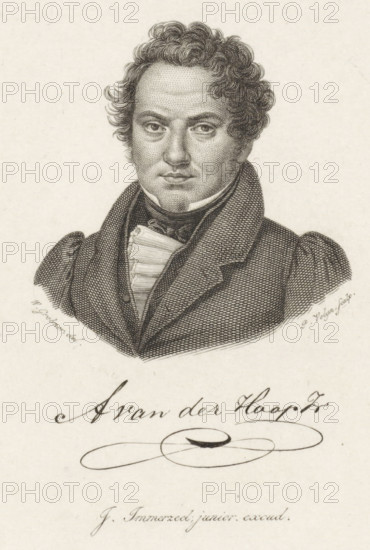 Portrait of Adriaan van der Hoop Jr'sz, print, Portrait of the Rotterdam merchant and poet Adriaan