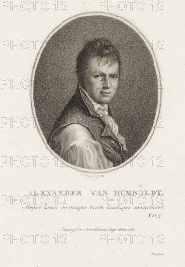 Portrait of Alexander van Humboldt, print, physicist and botanist., FMP 2650-b, printmaker: