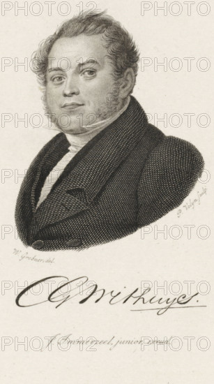 Portrait of Carel Godfried Withuys, print, Portrait of the poet and literary figure Carel Godfried