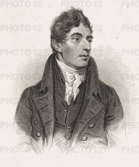 Portrait of the English writer Robert Southey, print, printmaker: Daniël Veelwaard (I), Amsterdam,