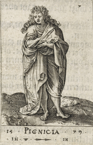 Pignicia, Laziness, Seven Deadly Sins, print, book illustration, Series number, 7, Landscape with