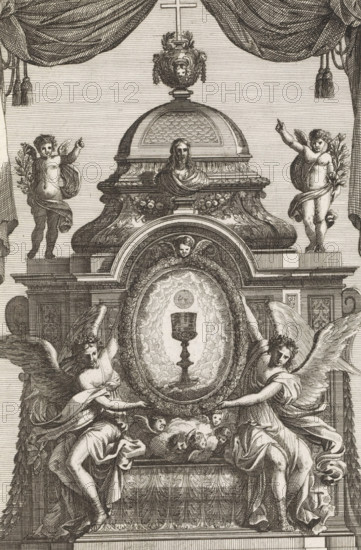 Tabernacle with a medallion with chalice and host, Tabernacoli da ornare e abellire di Altari,