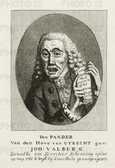 The Pawnbroker of the Court of Utrecht, named Joh. Valburg, Satirical portrait of the Utrecht