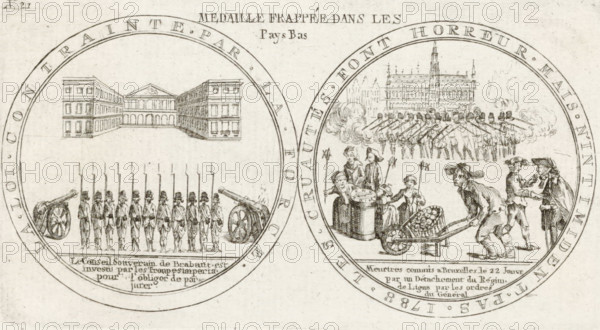 Medal in honor of the victims killed in Brussels on January 22, 1788, Medal struck in the