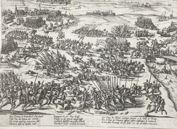 Battle of Ivry (Dreux), 1590, Series 4: French, German and English Events, 1576-1610, print, album