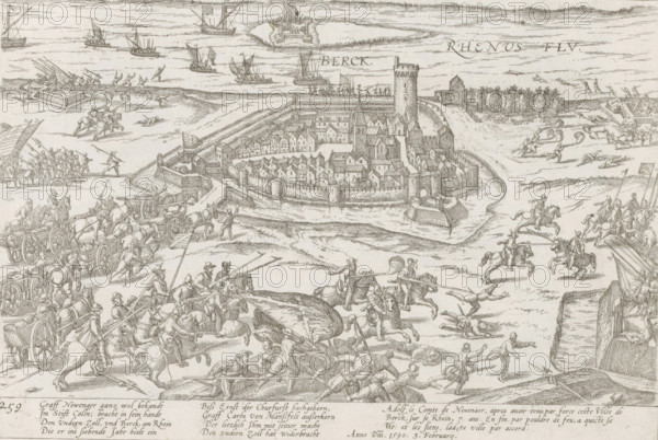 Rheinberg surrenders to the Spaniards, 1590, Series 10: Dutch and Foreign Events, 1587-1612, print,