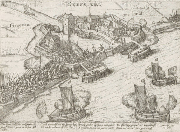 Capture of Delfzijl by Maurits, 1591, Series 10: Dutch and Foreign Events, 1587-1612, print, album