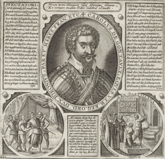 Portrait and execution of Charles de Gontault, Duke of Biron, 1602, Series 4: French, German and